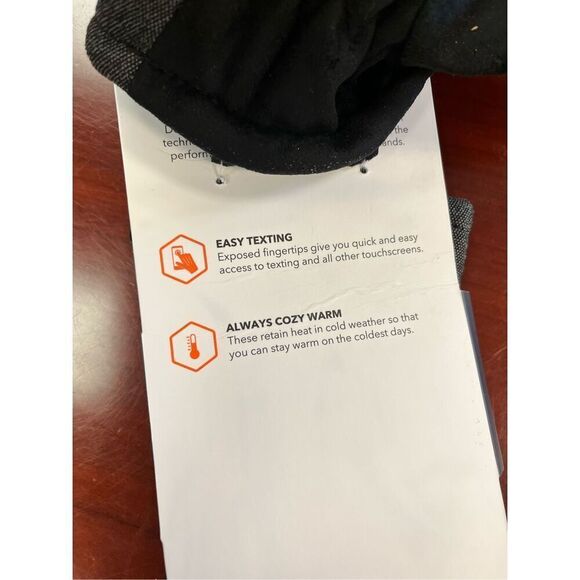 Dockers Black Super Soft Maximum Warmth Mens Gloves Sz L NWT - Picture 3 of 4